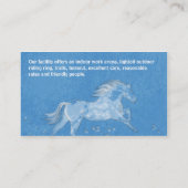 visitekaartje - Blauwe achtergrondwitte paarden (Achterkant)