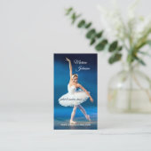 Visitekaartje Blauwe Ballet Moderne Dansleraar (Staand voorkant)