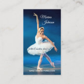 Visitekaartje Blauwe Ballet Moderne Dansleraar (Voorkant)