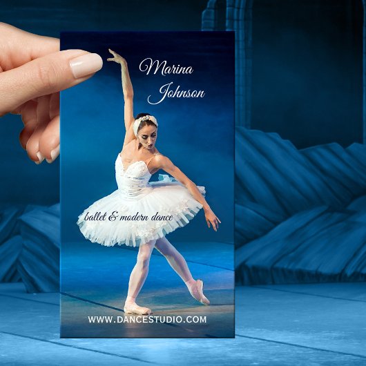 Visitekaartje Blauwe Ballet Moderne Dansleraar