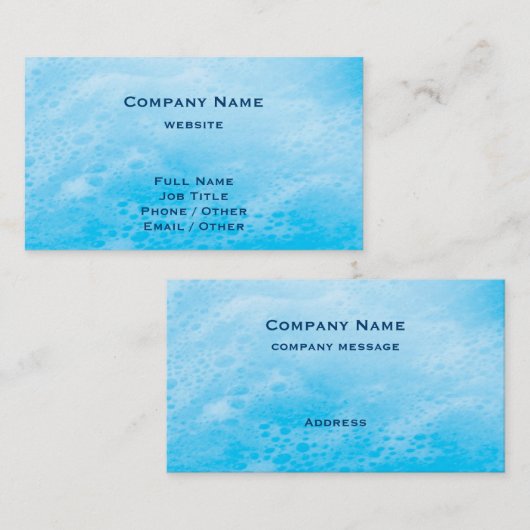 Visitekaartje Blauwe Beach Waves (Voorkant / Achterkant)