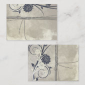 Visitekaartje blauwe bloemen (Voorkant / Achterkant)