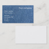 visitekaartje "Blauwe denim" (Voorkant / Achterkant)