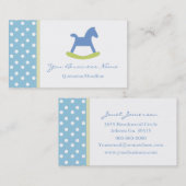 Visitekaartje blauwe en gele pokadots (Voorkant / Achterkant)