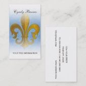 Visitekaartje Blauwe en goudkoorts (Voorkant / Achterkant)