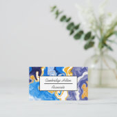 Visitekaartje Blauwe en goudmarmer (Staand voorkant)