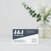 Visitekaartje Blauwe en witte bouw (Staand voorkant)