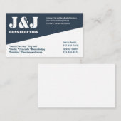 Visitekaartje Blauwe en witte bouw (Voorkant / Achterkant)