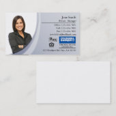 Visitekaartje: Blauwe foto Visitekaartje (Voorkant / Achterkant)