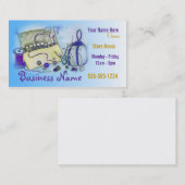 Visitekaartje blauwe naaigarens (Voorkant / Achterkant)