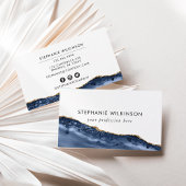 Visitekaartje blauwe poort en gouden rand Waterver