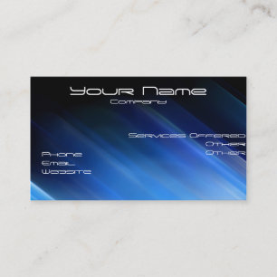 visitekaartje blauwe stralen