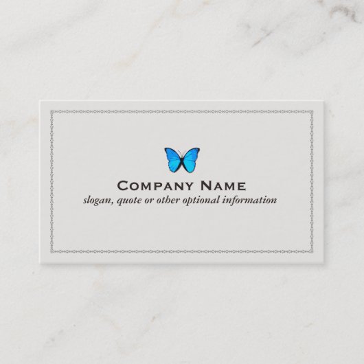 Visitekaartje blauwe vlinder (Voorkant)