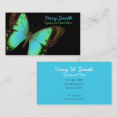 Visitekaartje blauwe vlinder (Voorkant / Achterkant)