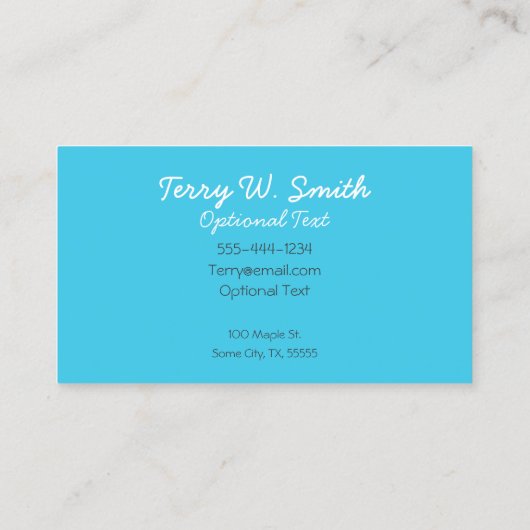 Visitekaartje blauwe vlinder (Achterkant)