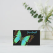 Visitekaartje blauwe vlinder (Staand voorkant)