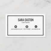 Visitekaartje blauwe Waterverf met rand (Achterkant)