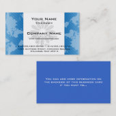 visitekaartje : Blauwe Wereldkaart met Logo ontwer (Voorkant / Achterkant)