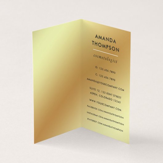 Visitekaartje blauwgroen en gouden geode geagate g (Binnen)