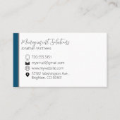 Visitekaartje - Blauwgroen & Grijs (Voorkant)