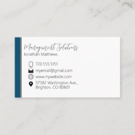 Visitekaartje - Blauwgroen & Grijs