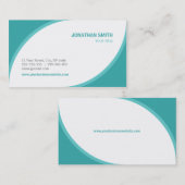 Visitekaartje blauwgroen hoeken (Voorkant / Achterkant)