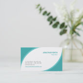 Visitekaartje blauwgroen hoeken (Staand voorkant)