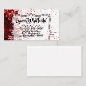 visitekaartje bloedplaatje Vampire Gothic Horror (Voorkant / Achterkant)