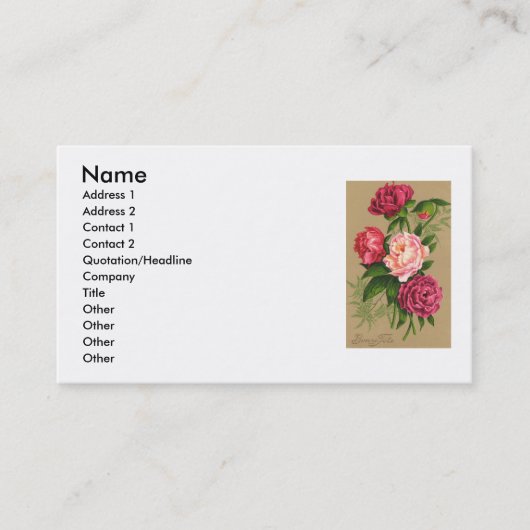Visitekaartje bloemen (Voorkant)