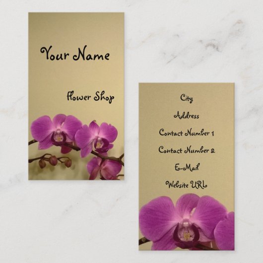Visitekaartje bloemen (Voorkant / Achterkant)
