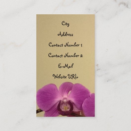 Visitekaartje bloemen (Achterkant)