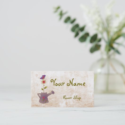 Visitekaartje bloemen (Staand voorkant)