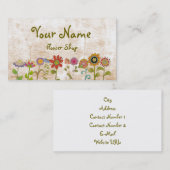 Visitekaartje bloemen (Voorkant / Achterkant)