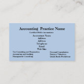 Visitekaartje boekhoudpraktijk (Achterkant)