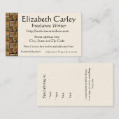 Visitekaartje boekscène (Voorkant / Achterkant)