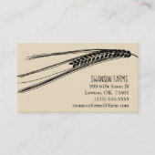 visitekaartje Boerderij Tarwethema (Voorkant)