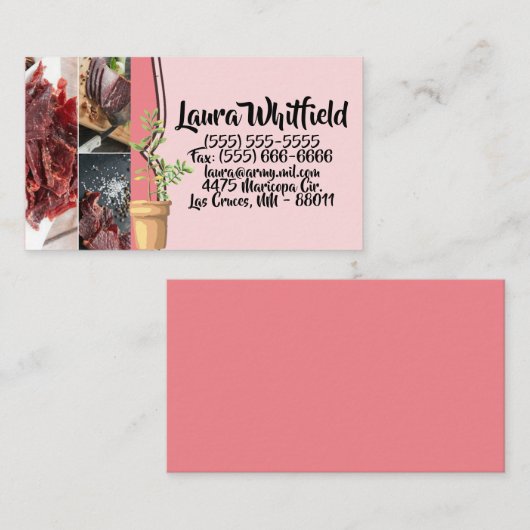 Visitekaartje Bohemian Cactus Succulenten Dessert  (Voorkant / Achterkant)