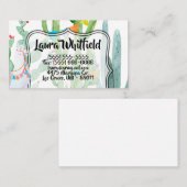 visitekaartje Boho Llama Bohemian Cacti Desert Flo (Voorkant / Achterkant)