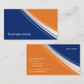 VISITEKAARTJE Bold Bright Pizzazz blauw sinaasappe (Voorkant / Achterkant)