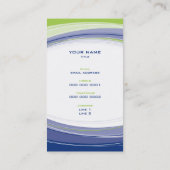 VISITEKAARTJE Bold Modern Curve Royal Blue limoen (Achterkant)