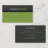 VISITEKAARTJE Bold Modern Lineair Blad Groen Grijs (Voorkant / Achterkant)