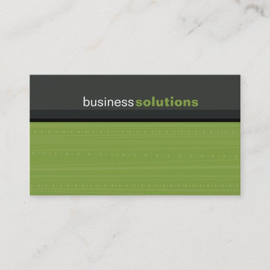 VISITEKAARTJE Bold Modern Lineair Blad Groen Grijs (Voorkant)