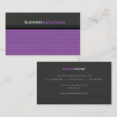 VISITEKAARTJE Bold Modern Lineair paarse Grijs (Voorkant / Achterkant)