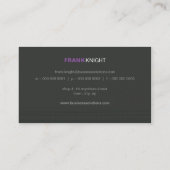 VISITEKAARTJE Bold Modern Lineair paarse Grijs (Achterkant)