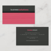 VISITEKAARTJE Bold Modern Linear Coral Pink Grey (Voorkant / Achterkant)