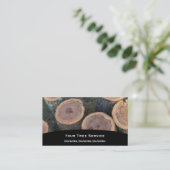 Visitekaartje boomstamhout (Staand voorkant)