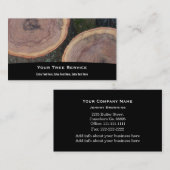 Visitekaartje boomstamhout (Voorkant / Achterkant)