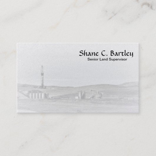 Visitekaartje boorinstallatie en oliepompeenheden (Voorkant)