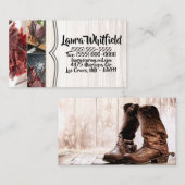 visitekaartje Boots Country Rustic Western Draag B (Voorkant / Achterkant)