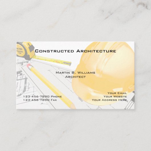 Visitekaartje bouwdiensten architect (Voorkant)